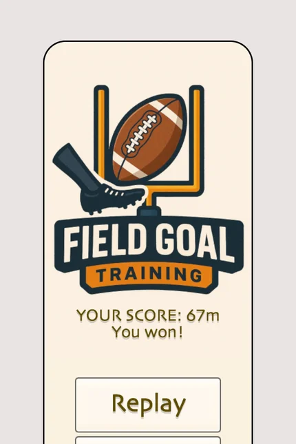 Rozgrywka Field Goal Training